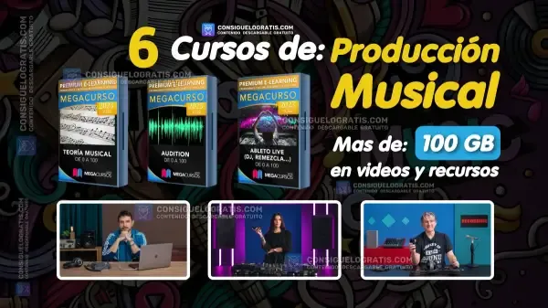 6 Cursos de: Producción Musical Pack Mas de 100 GB en videos y recursos (Spanish) | Download